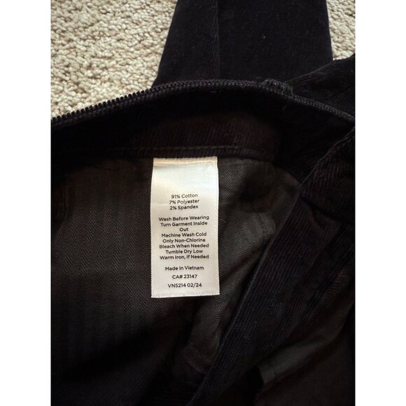 Talbots Black Corduroy Jeggings Women 2P Slim Fit Casual Soft Pants NWOT - Picture 7 of 8